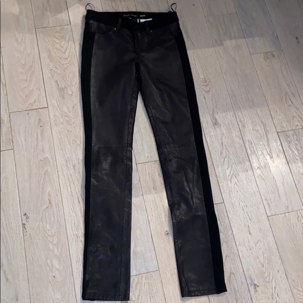 Black Rivet Leather Pants